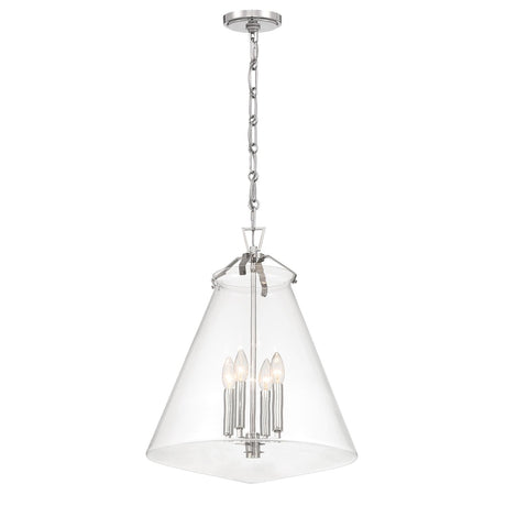Crystorama Voss 18'' Polished Nickel Pendant