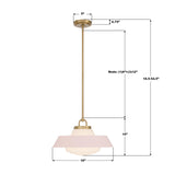 Crystorama Xander 16'' Vibrant Gold + Blush Pendant