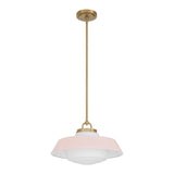 Crystorama Xander 16'' Vibrant Gold + Blush Pendant