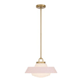 Crystorama Xander 16'' Vibrant Gold + Blush Pendant
