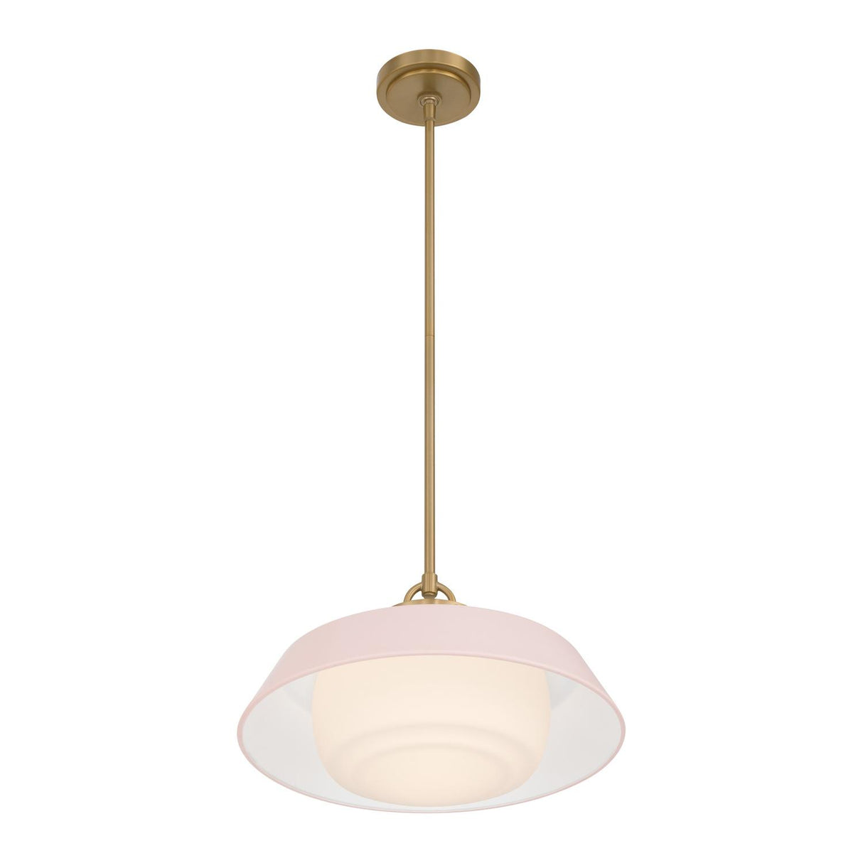 Crystorama Xander 16'' Vibrant Gold + Blush Pendant