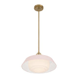 Crystorama Xander 16'' Vibrant Gold + Blush Pendant