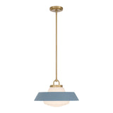 Crystorama Xander 16'' Vibrant Gold + Blue Pendant