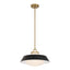 Crystorama Xander 16'' Vibrant Gold + Matte Black Pendant