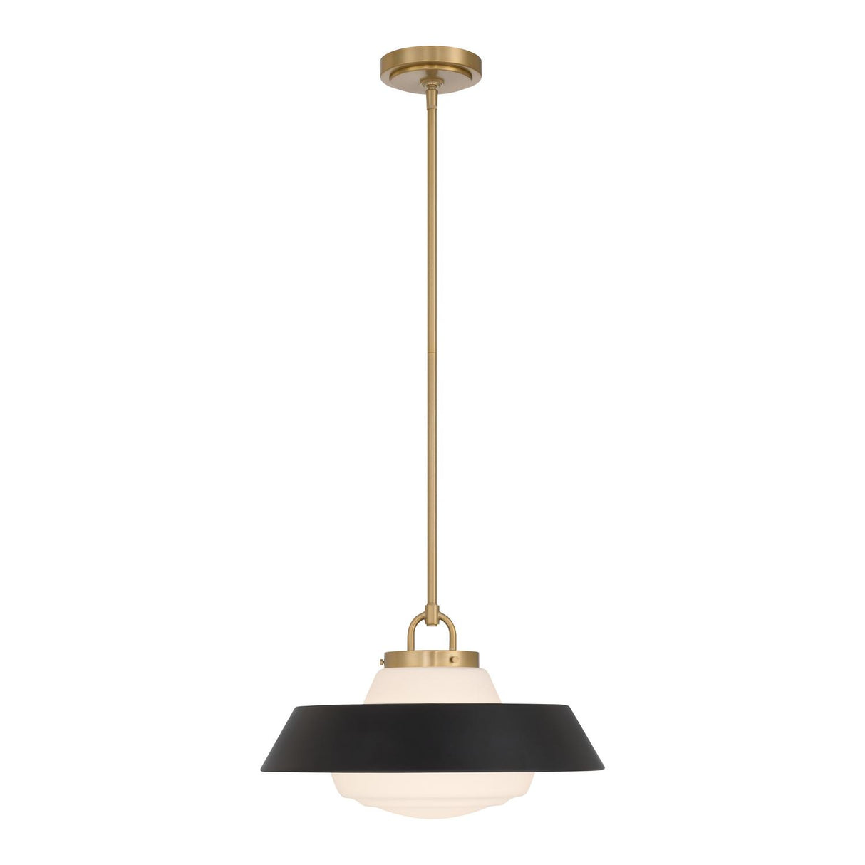 Crystorama Xander 16'' Vibrant Gold + Matte Black Pendant
