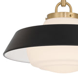Crystorama Xander 16'' Vibrant Gold + Matte Black Pendant