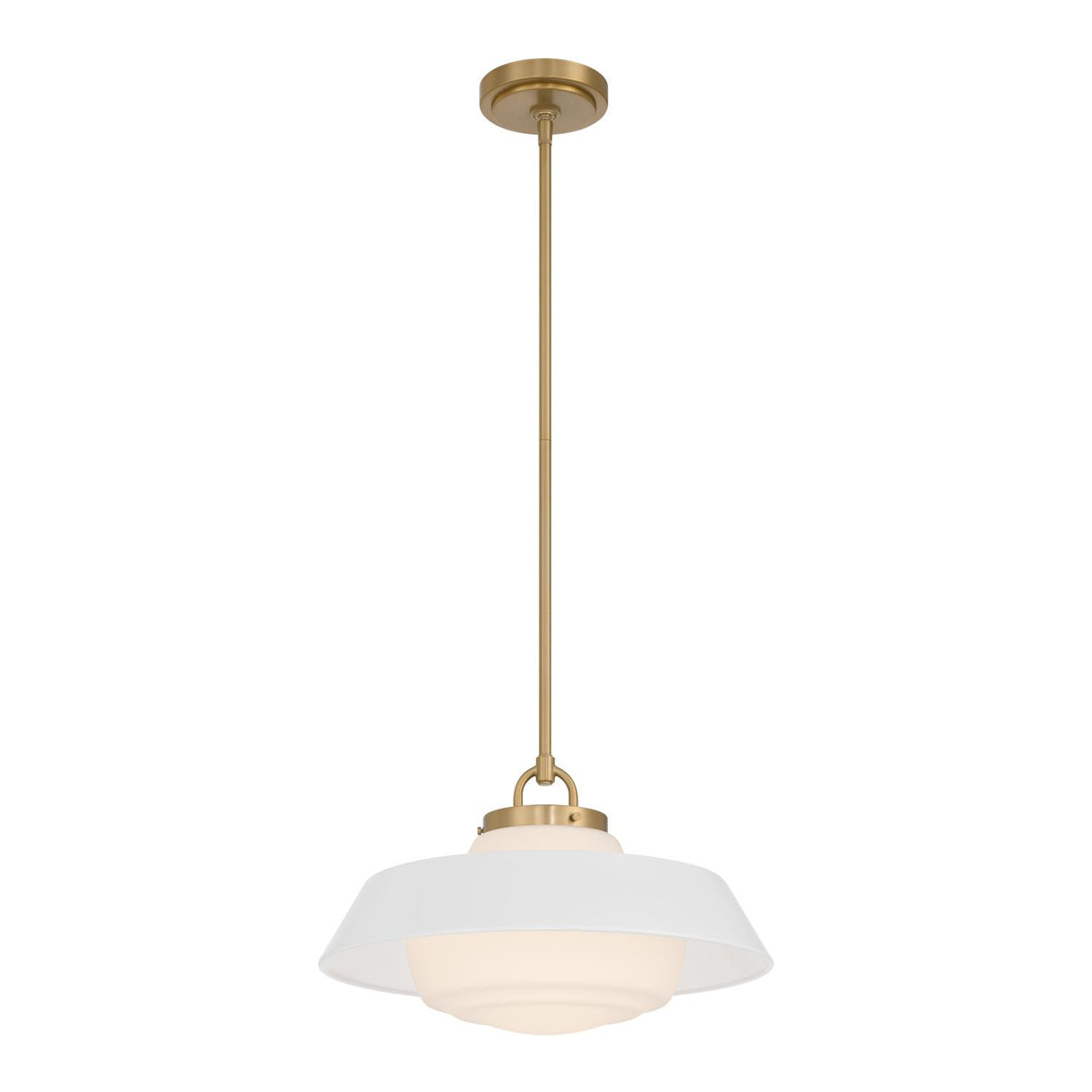 Crystorama Xander 16'' Vibrant Gold + White Pendant