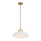 Crystorama Xander 16'' Vibrant Gold + White Pendant