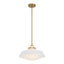 Crystorama Xander 16'' Vibrant Gold + White Pendant