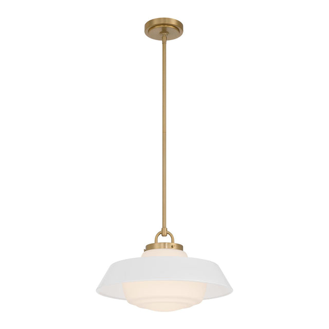 Crystorama Xander 16'' Vibrant Gold + White Pendant
