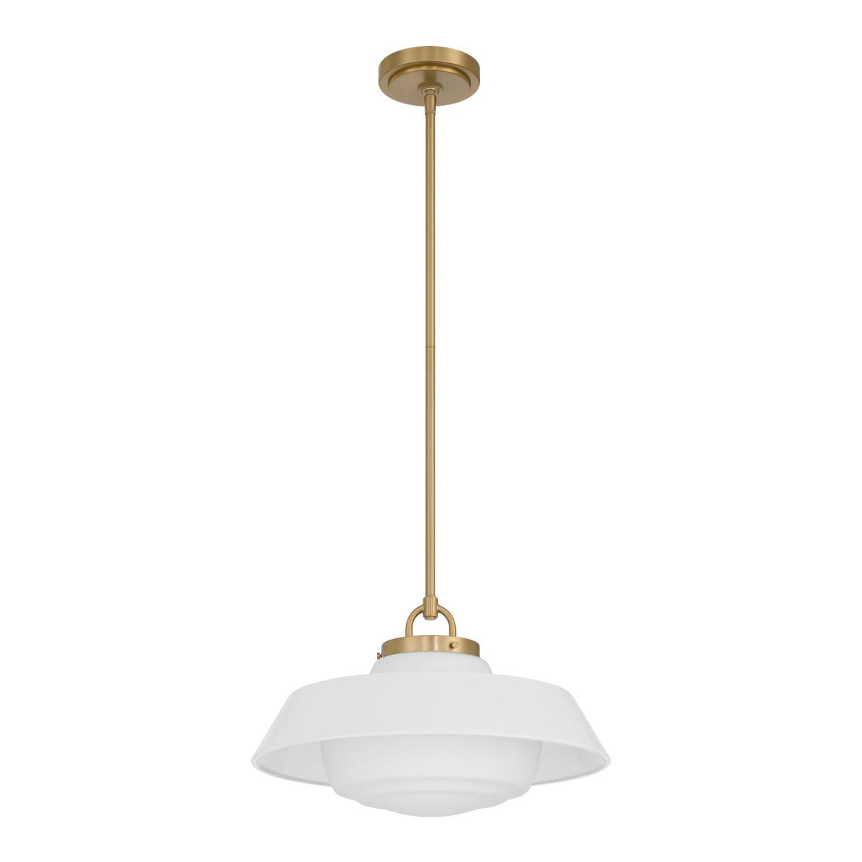 Crystorama Xander 16'' Vibrant Gold + White Pendant