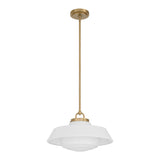 Crystorama Xander 16'' Vibrant Gold + White Pendant