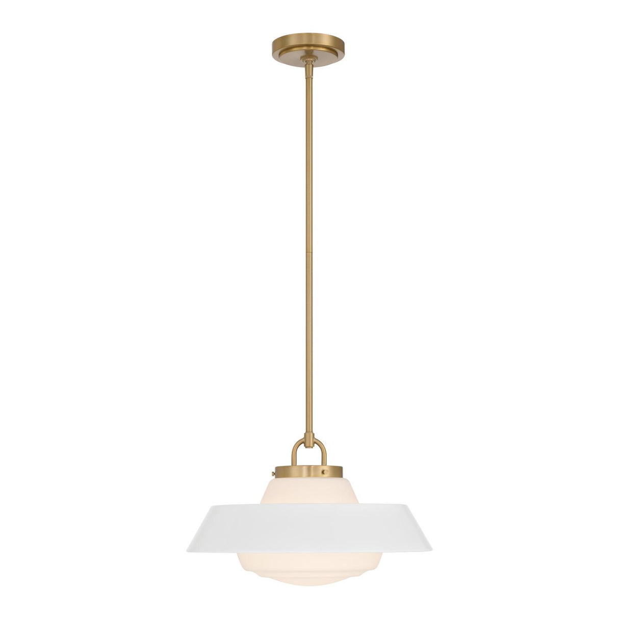Crystorama Xander 16'' Vibrant Gold + White Pendant