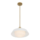 Crystorama Xander 16'' Vibrant Gold + White Pendant