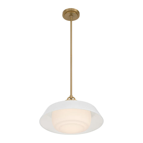 Crystorama Xander 16'' Vibrant Gold + White Pendant