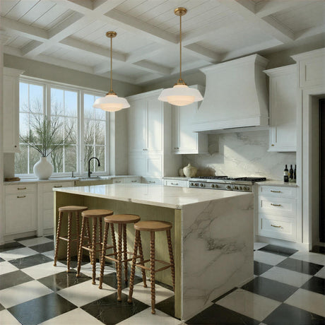 Crystorama Xander 16'' Vibrant Gold + White Pendant