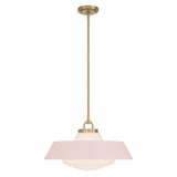 Crystorama Xander 20'' Vibrant Gold + Blush Pendant