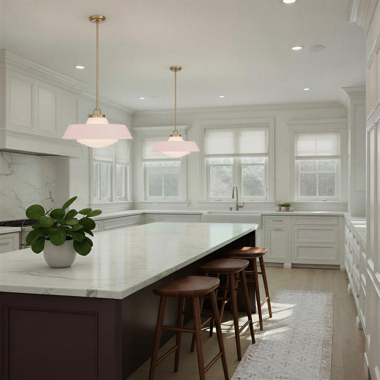 Crystorama Xander 20'' Vibrant Gold + Blush Pendant