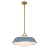 Crystorama Xander 20'' Vibrant Gold + Blue Pendant