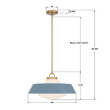 Crystorama Xander 20'' Vibrant Gold + Blue Pendant