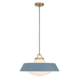 Crystorama Xander 20'' Vibrant Gold + Blue Pendant