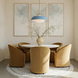 Crystorama Xander 20'' Vibrant Gold + Blue Pendant