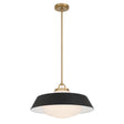 Crystorama Xander 20'' Vibrant Gold + Matte Black Pendant