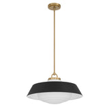 Crystorama Xander 20'' Vibrant Gold + Matte Black Pendant