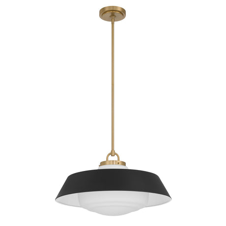 Crystorama Xander 20'' Vibrant Gold + Matte Black Pendant