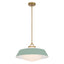 Crystorama Xander 20'' Vibrant Gold + Green Pendant