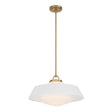 Crystorama Xander 20'' Vibrant Gold + White Pendant