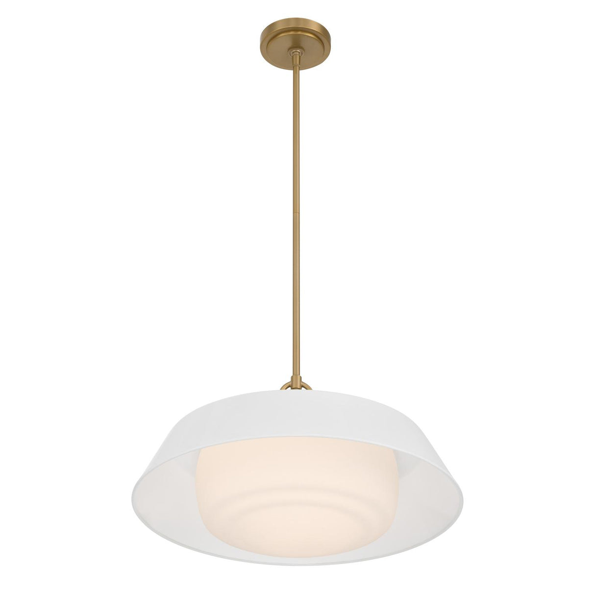 Crystorama Xander 20'' Vibrant Gold + White Pendant