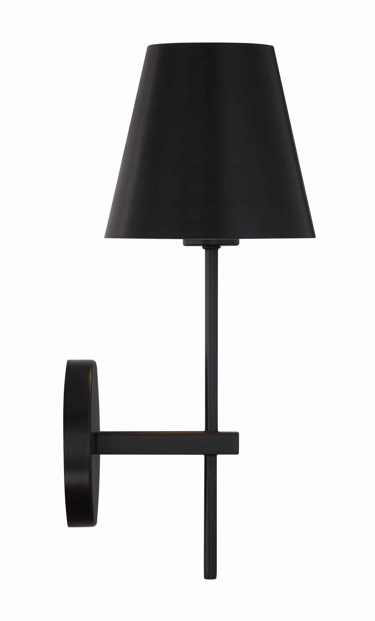 Crystorama Xavier 6'' Matte Black Sconce