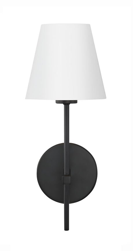 Crystorama Xavier 6'' Matte Black Sconce
