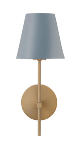 Crystorama Xavier 6'' Vibrant Gold + Blue Sconce