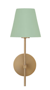 Crystorama Xavier 6'' Vibrant Gold + Green Sconce