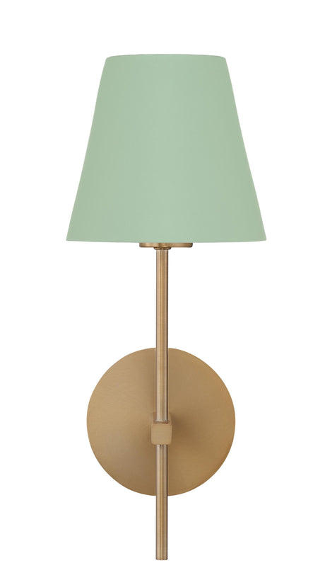 Crystorama Xavier 6'' Vibrant Gold + Green Sconce