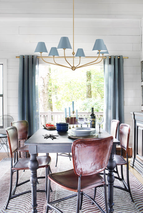 Crystorama Xavier 48'' Vibrant Gold + Blue Chandelier