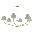 Crystorama Xavier 48'' Vibrant Gold + Green Chandelier