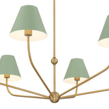 Crystorama Xavier 48'' Vibrant Gold + Green Chandelier