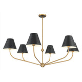 Crystorama Xavier 48'' Vibrant Gold + Matte Black Chandelier