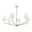 Crystorama Xavier 48'' Vibrant Gold + White Chandelier