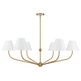 Crystorama Xavier 48'' Vibrant Gold + White Chandelier
