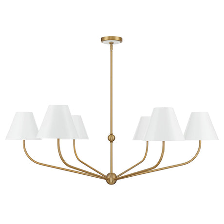 Crystorama Xavier 48'' Vibrant Gold + White Chandelier