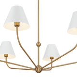 Crystorama Xavier 48'' Vibrant Gold + White Chandelier