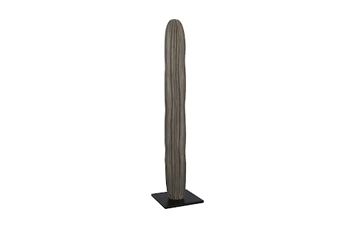 Phillips Collection Cast Cactus Sculpture Gray Accent