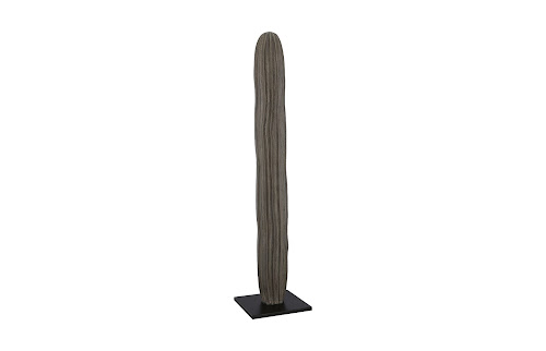 Phillips Collection Cast Cactus Sculpture Gray Accent