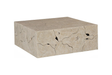 Phillips Collection Teak Slice Square Oat Finish Coffee Table
