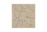 Phillips Collection Teak Slice Square Oat Finish Coffee Table