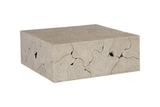 Phillips Collection Teak Slice Square Oat Finish Coffee Table